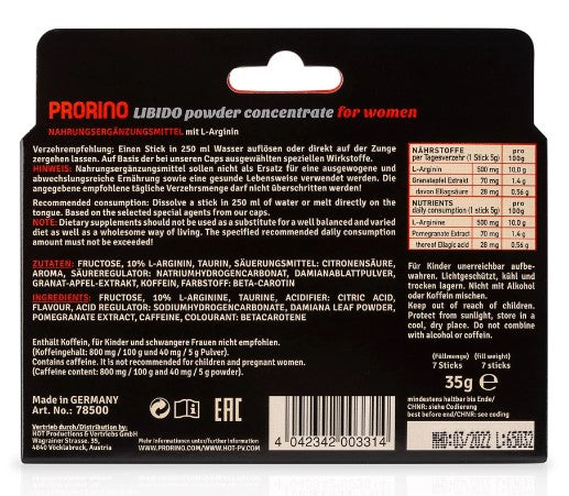 HOT Prorino Libido capsules Women - 7 sticks