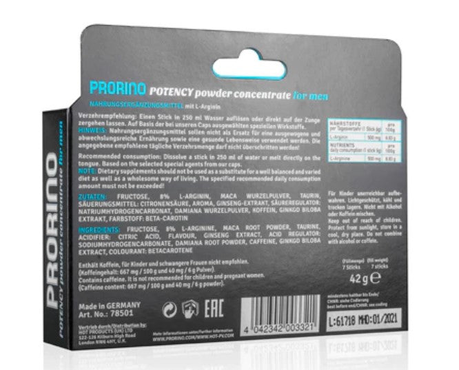 Hot ERO PRORINO Libido Caps for Men - 10 capsules
